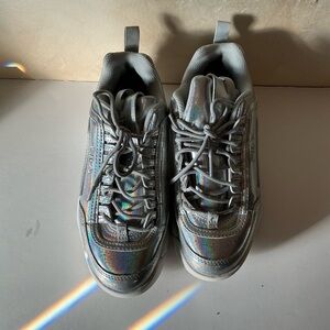 Fila Silver Holographic Sneakers